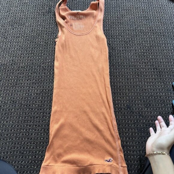 Vtg Hollister Cami Tank Womens M Orange Y2K Coquette Racerback - Picture 2 of 3